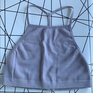 Urban Outfitters Ribbed Gray Cami Bra Top